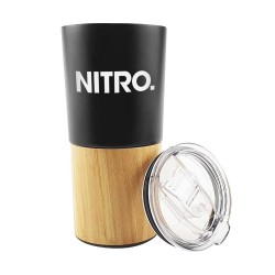 Personalized Logo Travel Tumbler with Bamboo