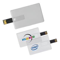 Personalized Logo Transparent Card Size USB Flash Drives 