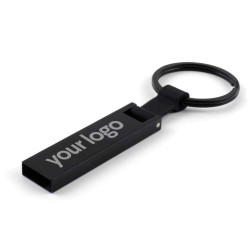 Personalized Logo Black Metal USB with Key Holder