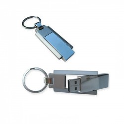 Twister Key Chain Metal USB, upto 32 GB with Metal Box - Engraving or UV Printing - 2 Sides Branding Optional