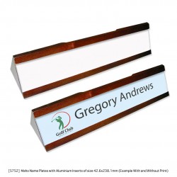 Wooden Name Plate for Office Desks - Variable Data Printing