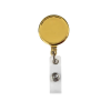 Personalized Round Metal Reel Badges Gold 