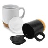 Personalized Mug with Lid and Cork Base 