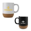 Personalized Logo Mug with Lid and Cork Base 