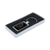 Personalized Black Rectangular Metal Keychains 
