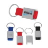 Personalized Leather Accent Metal Keychain