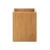Bamboo Desk Organizer with Digital LCD Clock