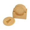 Wooden Drink Coaster Set With Holder