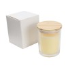 Scented Candle in Glass Bottle with Bamboo Lid