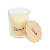 Personalized Logo Scented Candle in Glass Bottle with Bamboo Lid