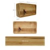 Rectangular Bamboo Desk Clock 
