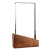 Personalized Crystal Awards with Wood Base in Black Hardboard Box