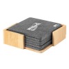 Personalized Logo Eco-Neutral - Set of 6 Felt Coasters with Bamboo Stand | LAAX
