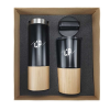 Personalized Logo Eco-Friendly Gift Sets - Black SS Tumbler, Flask Tumbler 