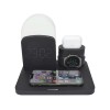 4-in-1 Fast Wireless Charging Dock with Alarm Clock & LED Lamp