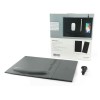 Personalized Logo 10W Wireless Charger PU Mouse Pad Grey
