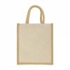 Personalized Laminated Cotton Bags with Natural Jute Gusset 10 Oz