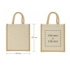 Personalized Laminated Cotton Bags with Natural Jute Gusset 10 Oz