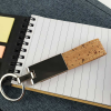 Personalized Metal Keychain with Cork Strap 
