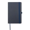 A5 PU Notebooks with Pen Loop Bookmark Dark Blue