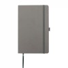 A5 PU Notebooks with Pen Loop Bookmark Grey