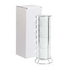 Elegant Ceramic Mug Set with Metal Stand – 4 Pieces