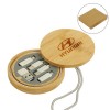 Promotional Multi-Charging Cable Set in Round Bamboo Case