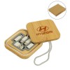 Promotional Multi-Charging Cable Set in Square Bamboo Case