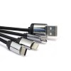 3-in-1 Multi-Charging long cable 105cm with Light Up Logo