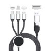 3-in-1 Multi-Charging long cable 105cm with Light Up Logo