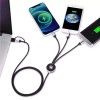 3-in-1 Multi-Charging long cable 105cm with Light Up Logo