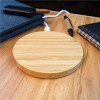 Custom Logo Bamboo Wireless Charging Pad