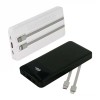 Premium 10,000 mAh Power Bank with LED Display & Built-in Cables