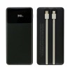 Premium 10,000 mAh Power Bank with LED Display & Built-in Cables
