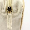 Personalized Natural Jute with Cotton Zipper Pouches 