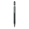 Stylus Metal Pens with Wave Design Top Spinner (Blue Ink) Black