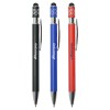 Stylus Metal Pens with Wave Design Top Spinner (Blue Ink)