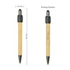 Bamboo and Metal Stylus Pens with Top Spinner (Blue Ink)