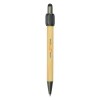 Bamboo and Metal Stylus Pens with Top Spinner (Blue Ink)