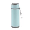 Sports Glass Bottles 500ml Twist off Lid and Carry Handle Light Blue