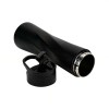 Double Wall SS Bottles Slim Waist Design Flip top Lid 500ml Black