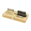 Eco-Friendly Bamboo Tool Kit with Secure Silver-Lock Case
