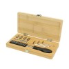 Eco-Friendly Bamboo Tool Kit with Secure Silver-Lock Case