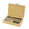 Promotional Eco-Friendly Bamboo Tool Set with Silver Locking Case
