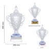 Premium Crystal Glass Trophy Cup with Box