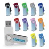 Personalized Logo Silver Swivel USB Flash Drives 