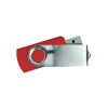 Personalized Shiny Silver Swivel USB Flash Drives Red