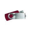 Personalized Shiny Silver Swivel USB Flash Drives Maroon