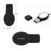 Oval Black Rubberized USB 