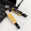 Bamboo USB Drive 64GB with LED Logo & Strap – USB 3.0